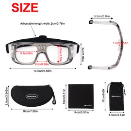 Andux Basketball Football Sports Safety Glasses LQYJ-01 (Grey)