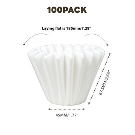 2-5 Cup Coffee Filters,100 Count Disposable Basket Coffee Filter Paper, Compatible with Kalita Wave Pour Over Coffee Dripper 185 Series, For 2-5 People