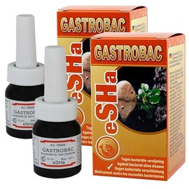 Esha Gastrobac Pack of 2 - Against Bacterial Mucus Formations (Warning: Not Tolerated by Snails) - 2 x 10 ml