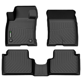 ANBINGO®Floor Mats for Ford Maverick 2024 2023 2022(Not for Hybrid) All Weather Protection TPE, Heavy Duty Car Floor Liners, Front & 2nd Row Full Set Maverick Accessories-Black
