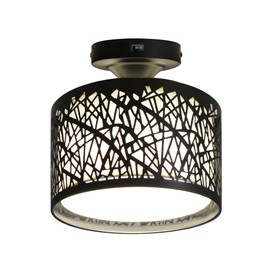 Facon 8-1/2'' LED RV Pendant Dining Table Light with Switch, Decorative Fabric RV Dinette Light Fixture, 12V DC Interior Light for RV Motorhome Camper Trailer, 4000K Cool White