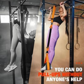 Pull Up Assistance Bands, 300lbs Heavy Duty Resistance Bands for Pull Up, 4 Bands Adjustable Workout Band for Women Men (Orange)