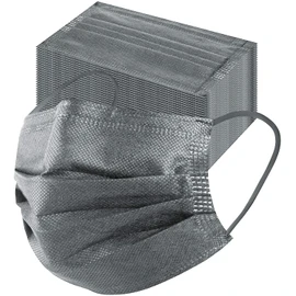 MSAAEX Grey Disposable Face Mask 4-Ply Protection Masks Prevent Dust, Breathable Non-Woven Mouth Cover - 50 Pack