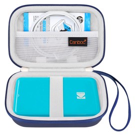 Canboc Hard Carrying Case for Zink Polaroid Snap/Snap Touch Portable Instant Print Digital Camera, Mesh Pocket for Polaroid 2x3ʺ Photo Paper, Smooth Double Zipper Protective Travel Bag, Blue