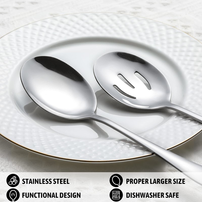 Hiware 8-Piece Serving Set - Includes 4 Spoons and 4