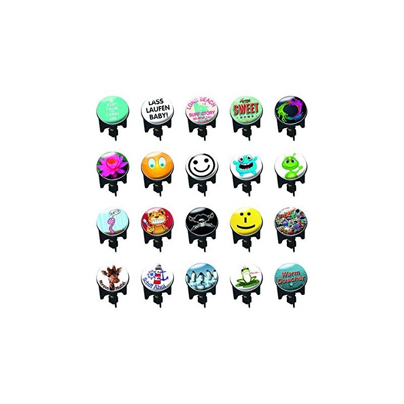 Wenko" Pluggy-On The Beach Drain Plug, Brass Multi-Colour, 4 x