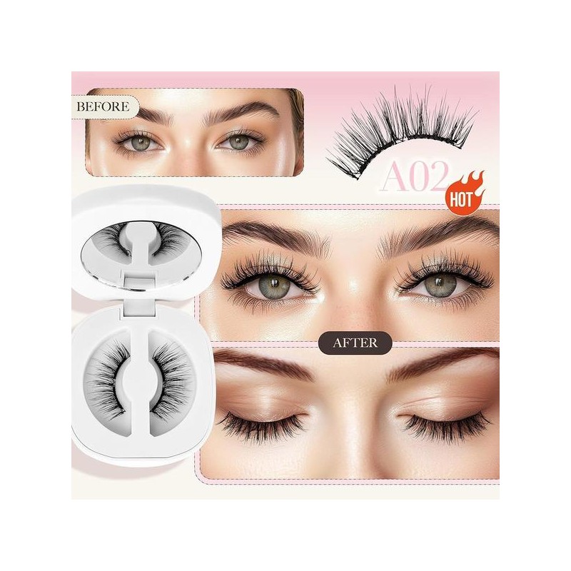 Lash View 래쉬뷰 업그레이드 마그네틱 속눈썹, 어플리케이터 재사용 가능한 부드러운