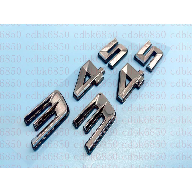 cdbk (2pc) Chrome Black 345 Badge Emblem for MOPAR HEMI