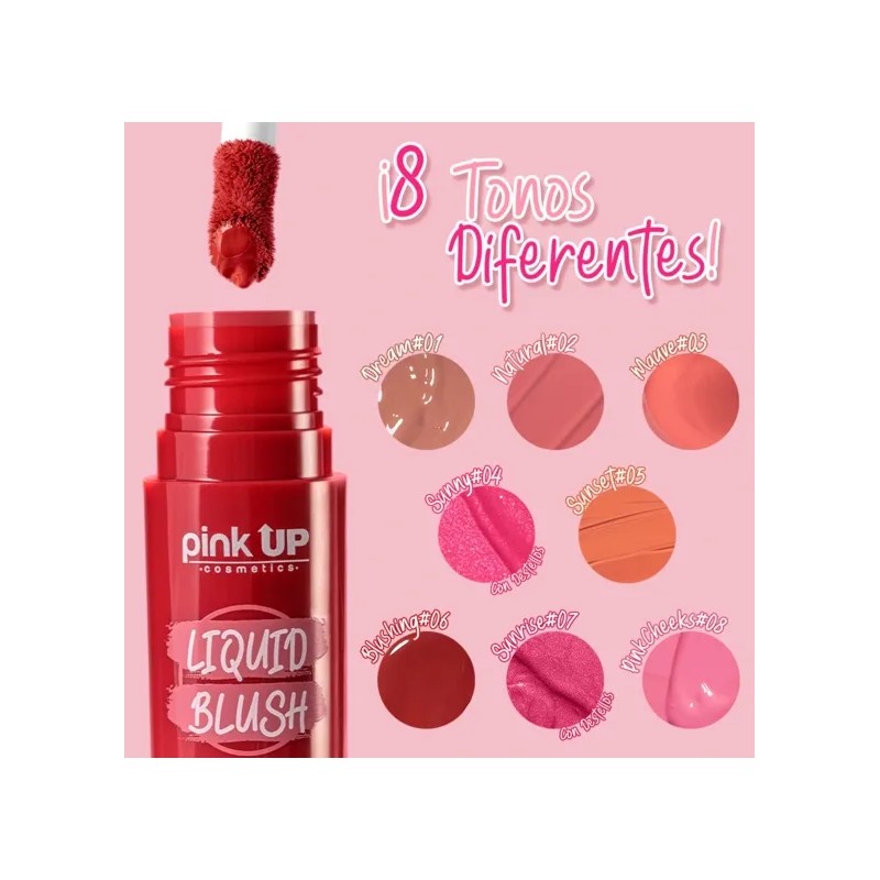 Pink Up Liquid Blush Larga Duración Rubor Liquido 8pack S/t
