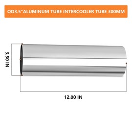 GASHER 1PCS Aluminum Alloy Tube 3.5"OD Length 12”(300MM) Intercooler Pipe For intake and cooling systems