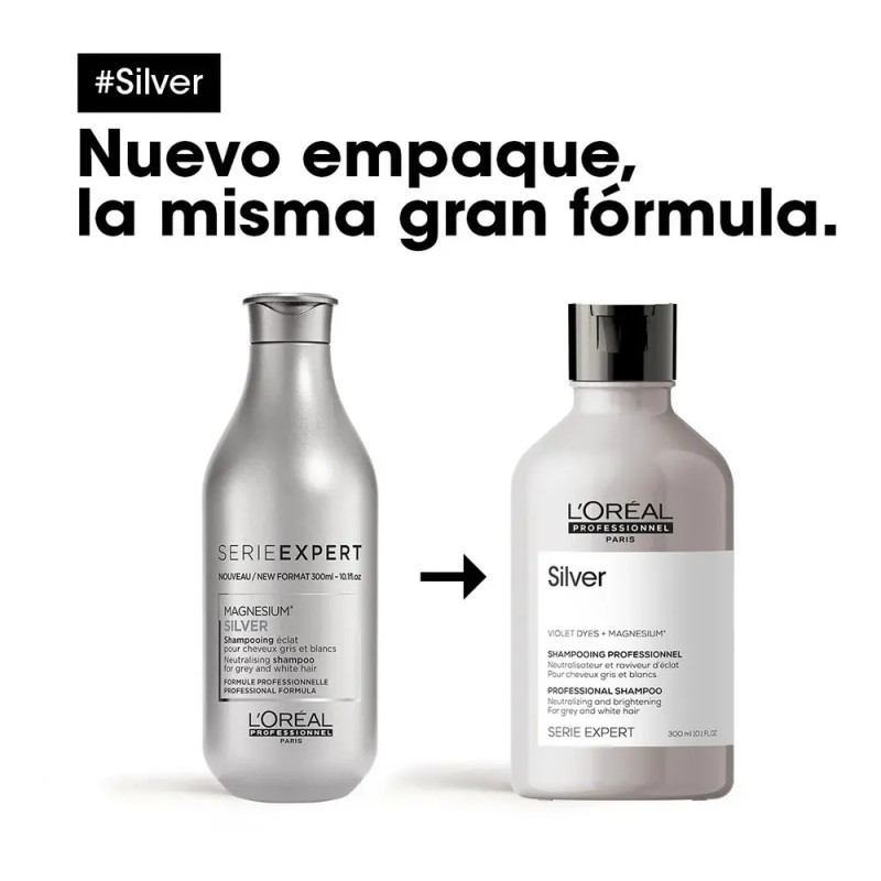 Shampoo Cuidado Canas L'oréal Professionnel Silver 300ml