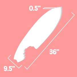 JennyGems Outdoor Beach Life Surfboard Wall Art with Shark Bite, Nautical Beach Decor, Surfboard Sign, Weather Resistant PVC, 3 Foot