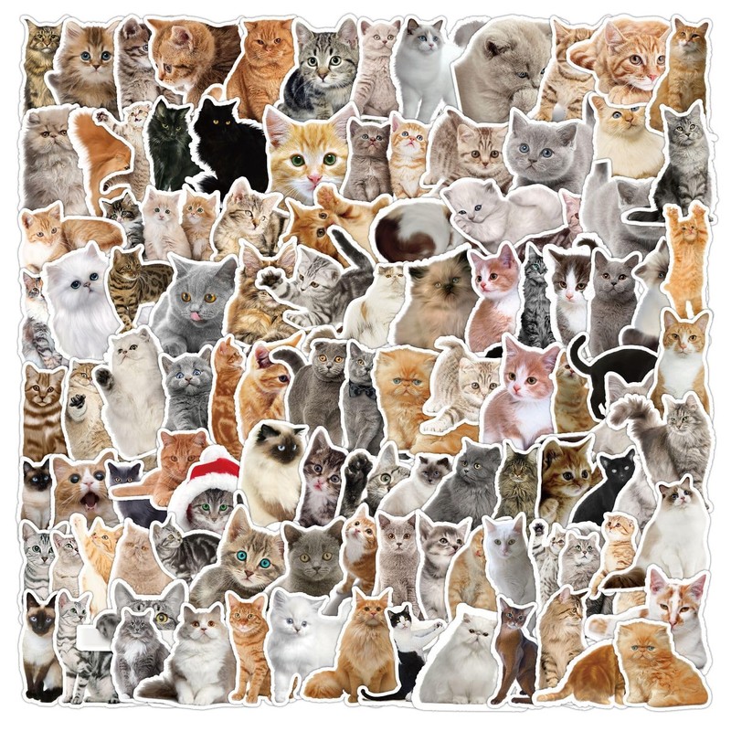 100PCS Stickers for Cartoon Cat,Cat Stickers,Teens Boys and Girls Sticker