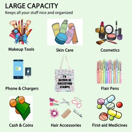 FOTAP Philatelist Gift Travel World Handbag Stamp Collecting Lover Gift Stamp Collector Tote Bag Journey Quotes Gift Stamp Gift (Collecting Stamps UK)