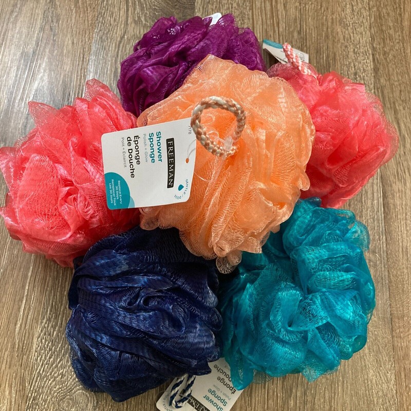 Freeman Exfloliating Gentle Shower Bath Loofah Sponge Large Mesh -