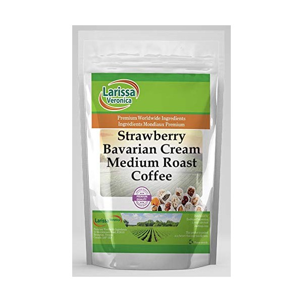 Strawberry Bavarian Cream Medium Roast Coffee (Gourmet, Naturally Flavored, Whole Coffee Beans) (4 oz, ZIN: 563297)