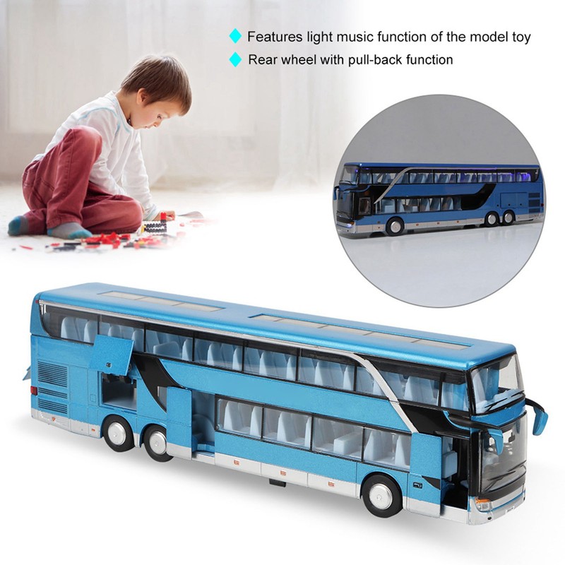 Electric 1:32 Alloy Doubledecker Bus Model Toy with Light Music
