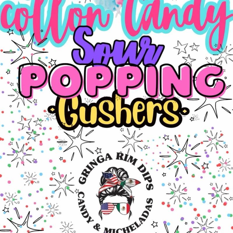 Gringas Sour cotton candy popping gushie - Bag/Jar Size: 10