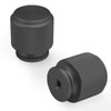 BUKOBYHE 10 Pack Matte Black Kitchen Cabinet Knobs Black Knurled