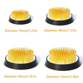 Acnyddlw 4PCS Flower Frog, Kenzan Pin Frog Round Brass Flower Holder, Flower Frogs for Arrangements Vase, for Floral Fixed Tools Ikebana Decoration Supplies(1.33Inch, 1.57Inch, 1.81Inch, 1.96Inch)