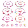 Naler 6 Kit Pulseras Collares y Anillos Conjunto de Cuentas