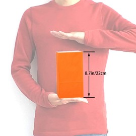 KEYYOOMY Small Paper Bags Orange Party Goody Bag for Party Favor (100 CT, 4.7x2.4x8.7 In)