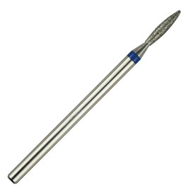 C & I Diamond Nail Drill Bit, Flame Shape, E-File, Professional Cuticle Clean Drill Bit, Improved Diamond Powder plus Tungsten Carbide Shank 3/32” (1.8 mm, Middle -M)