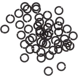 100pcs Black Strong No Fade 304 Stainless Steel Open Split Jump Rings Connector Loop Bulk (10mm x 1mm)