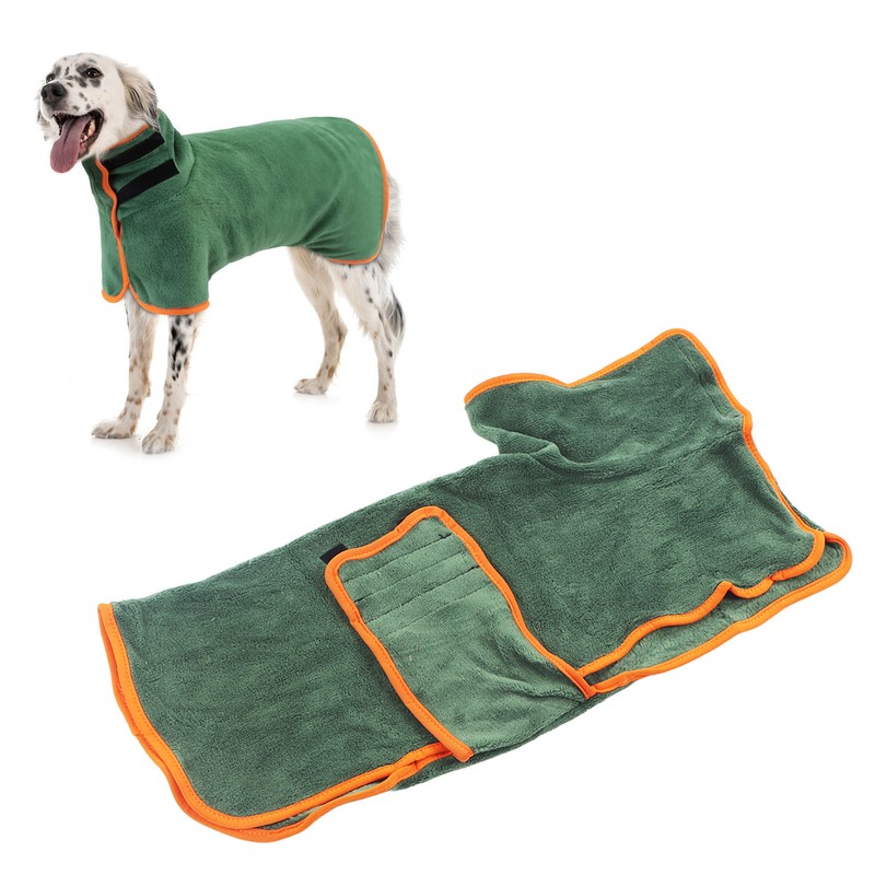 Dog Drying Robe Fast Drying Water Absorption Keep Warm Pet