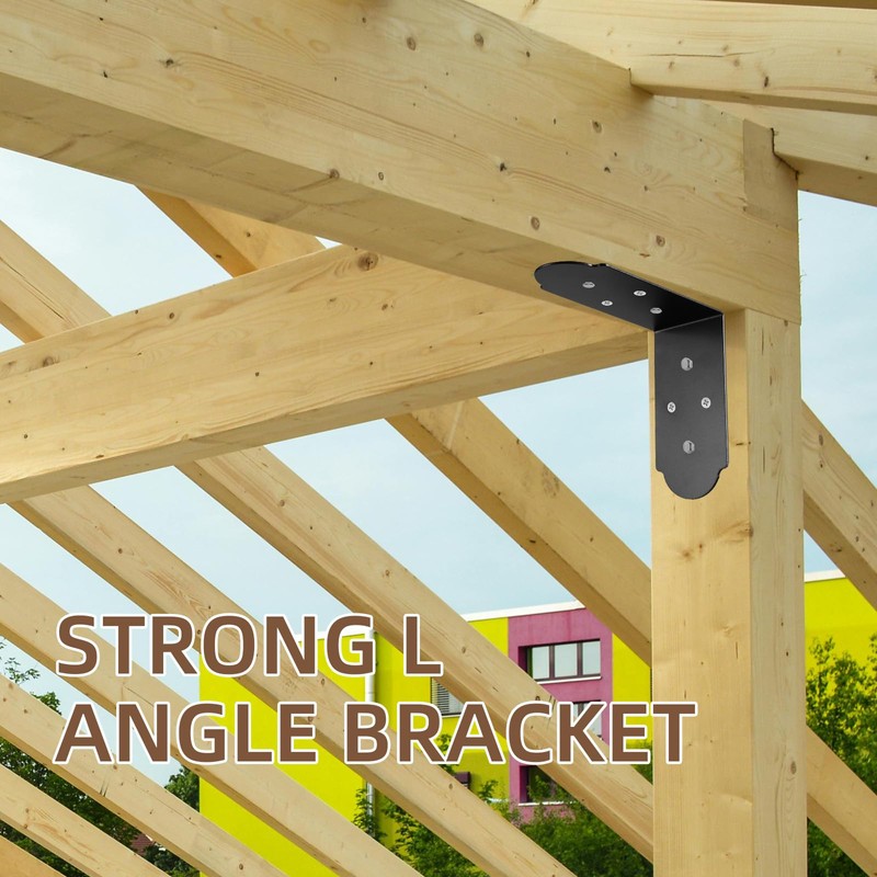 Rasugarlary Heavy Duty Corner Brackets, 6"x6"x3" L Brackets Heavy Duty