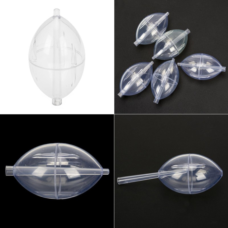 Gllehkt 5Pcs FishingsCastings Bobbers Float Fishing Clear Float Plastics Oval