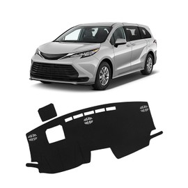 FIILINES Dash Cover Compatible with to yota Sienna 2021 2022 2023 Dashboard Mat Cover Sienna Accessories Mesh Dash Mat Sunshade Nonslip Protector No Glare