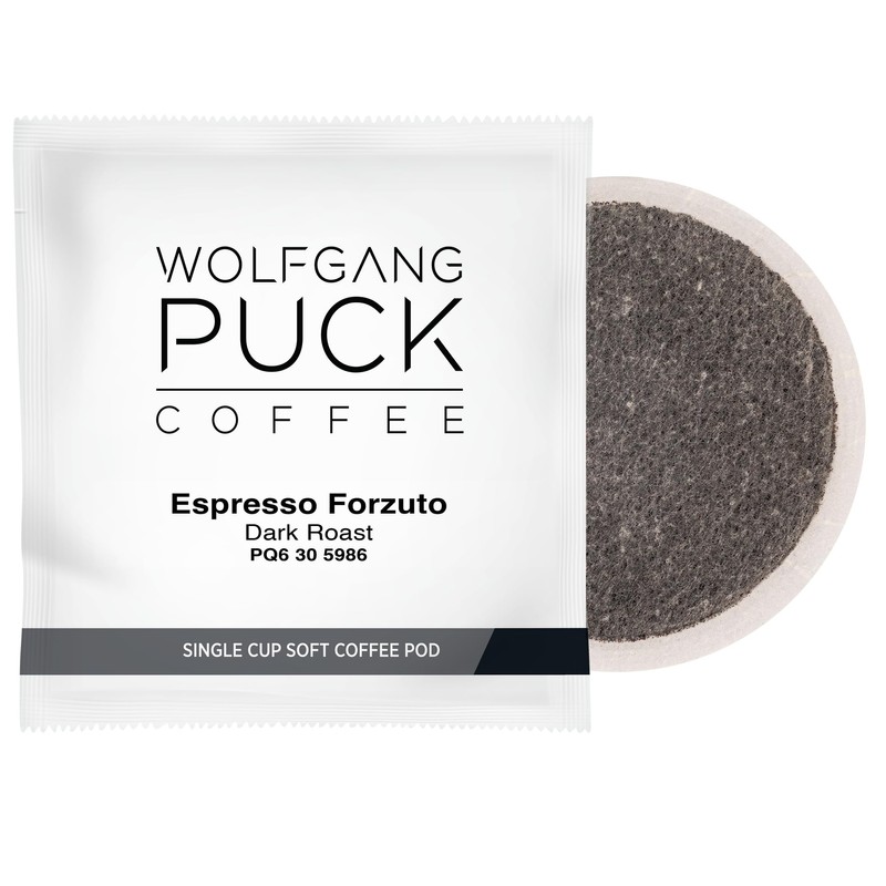 Wolfgang Puck Coffee, Forzuto, 12 Gram Soft Pods, 16 Count
