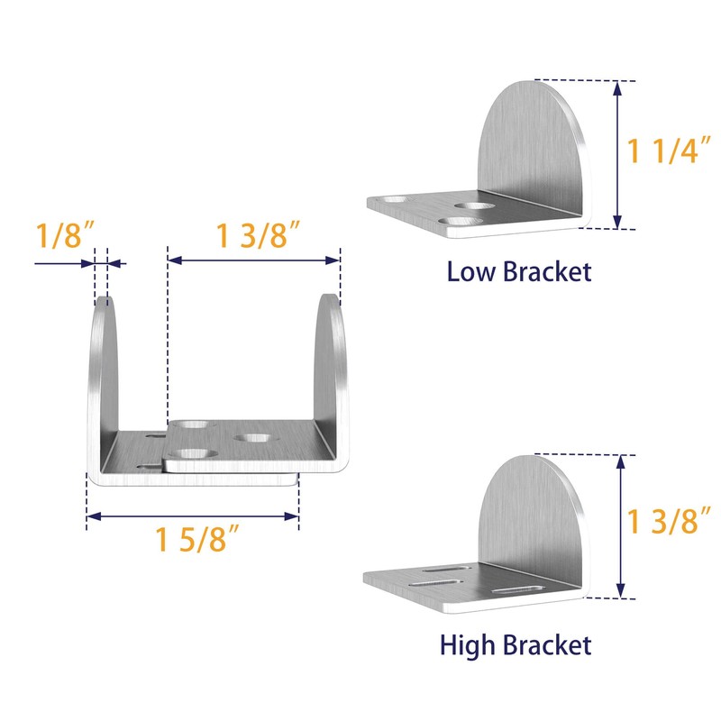 JUBEST Sliding Barn Door Floor Guide, Floor Mounted Sliding Door