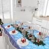 3 Pack Winter Snowflake Plastic Tablecloth Decorations, Blue and Purple