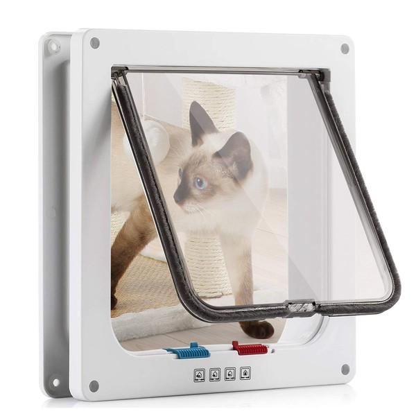 4-Way Switch Mode Cat Flap, Excellent Quality, Weatherproof Cat Door