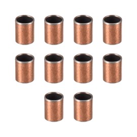 sourcing map Sleeve Bearing 10mm Bore x 12mm OD x 15mm Length Plain Bearings Wrapped Oilless Bushings 10pcs