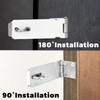 Stainless Steel Deadbolt Lock with Padlock & Screws, Cellar Lock