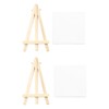 Tiardey 2 Pieces Mini Canvas Easel Set Small Display Tripod