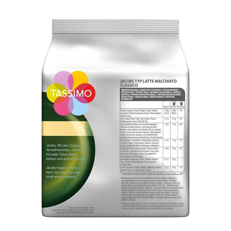 Tassimo Jacobs Type Latte Macchiato Classico, 5 Coffee Capsules for