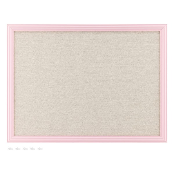 Navaris Framed Linen Bulletin Board - 17 x 23 inches