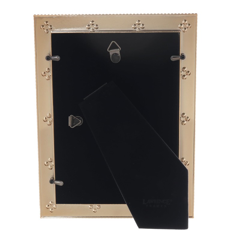 Lawrence Frames Metal Frame, Clover Crystal, Gold, 5x7