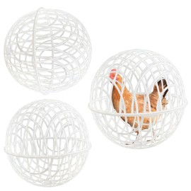 3Pieces P-lastic Chicken Cage, Movable Ball Shape Chicken Coop R-abbit Hutch, Outdoor Rollable Round Chicken Cage Rabbits Walking Enclosure, Chicken Safety Ball Cage for Pet Safety Outdoor Farm Use