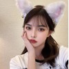 Cosplay Girl fluffy cat ear headdress accessories with collar set,