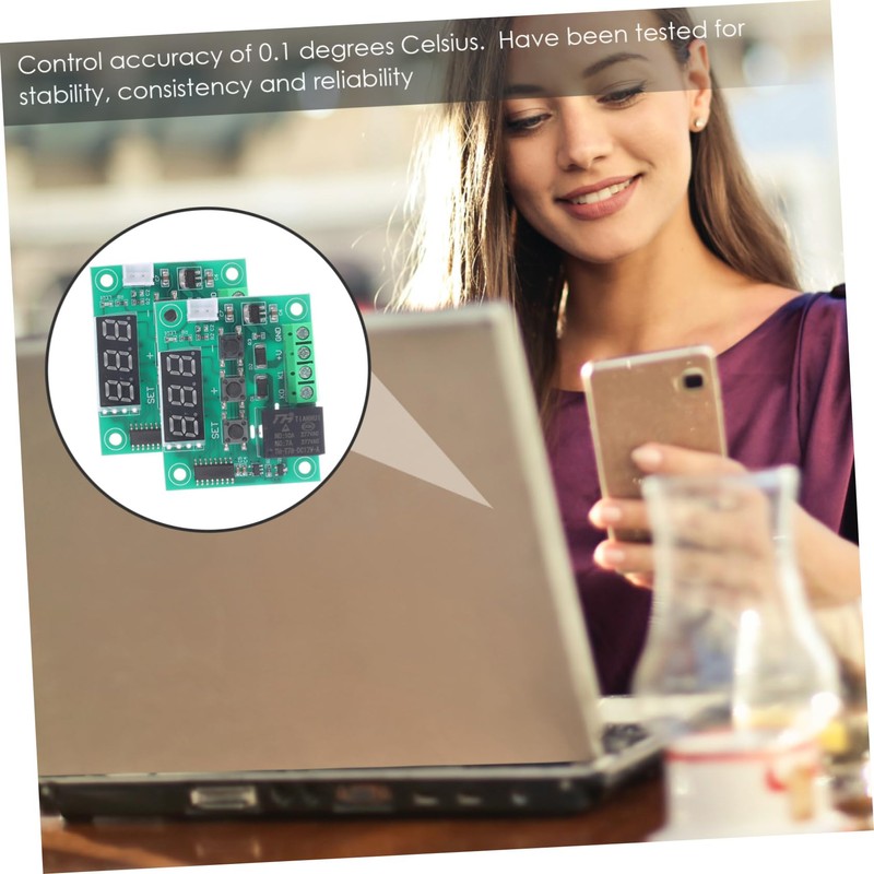 ULTECHNOVO 2pcs Digital Temperature Control Module Accuracy Intelligent Thermostat for