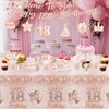HIPVVILD 18th Birthday Decorations Tablecloth for Girls, 3 Pack Disposable