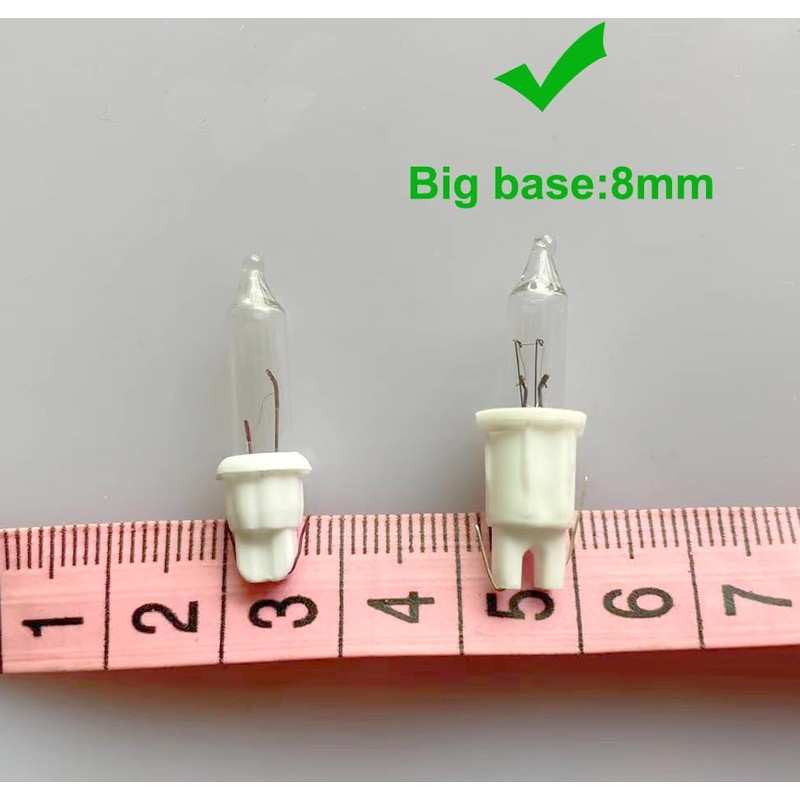 ShuoHui Clear 12 Volt Mini Christmas Replacement Bulbs for Incandescent