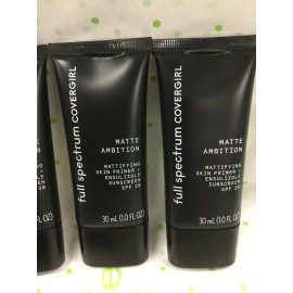 COVERGIRL 3 X COVERGIRL MATTE AMBITION MATTIFYING SKIN PRIMER  1 FL OZ/30 ML NEW.