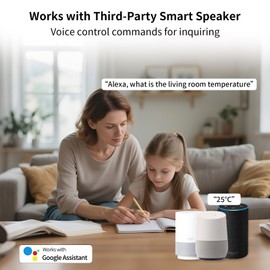 WiFi Hygrometer Thermometer Sensor Wireless Smart Indoor Temperature Humidity APP Notification Alert Work with Alexa, for Baby Home Garage Greenhouse