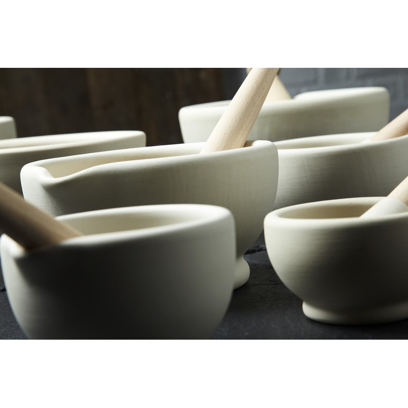 Milton Brook Unglazed Mortar and Pestle 4-1/2-Inch Diameter